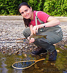 My wife's first Arctic grayling... beautiful!  And so is the fish. From the Chena River in Alaska.