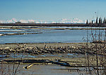 The Tanana offers several nice views of the high peaks of the Alaska Range. From the Tanana River in Alaska.