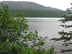 Byers Lake, the source of Byers Creek.  Kesugi Ridge in the background is a popular hiking spot. From Byers Creek in Alaska.