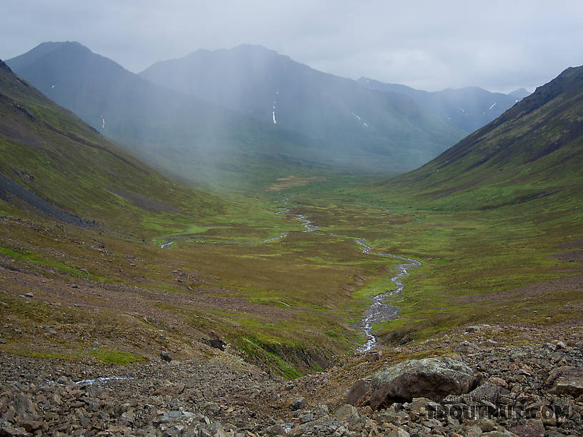 Rain on its way. From Clearwater Mountains in Alaska.