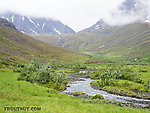 View to the third pass From Clearwater Mountains in Alaska.