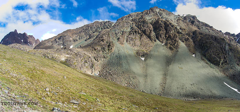 Panorama near the pass From Clearwater Mountains in Alaska.