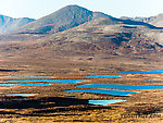 Kettle lakes From Denali Highway in Alaska.