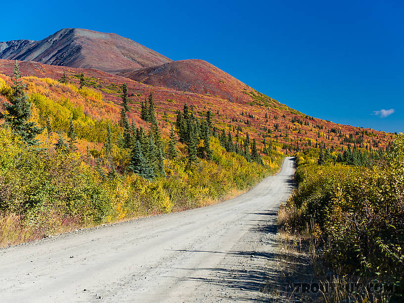 Denali Highway From Clearwater Mountains in Alaska.