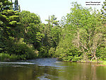 Brad Bohen and I were scouting on this canoe trip, so we didn't stop to fish this appealing remote hole. I suspect it holds monsters--it's certainly fine water, far from where others usually fish. From the Namekagon River in Wisconsin.