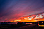 Sunset on the Homer Spit From Cook Inlet in Alaska.