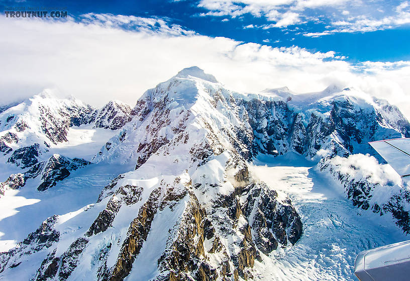 14573 ft Mt Hunter From Denali National Park in Alaska.