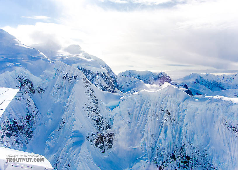 Slopes of Mt Hunter From Denali National Park in Alaska.