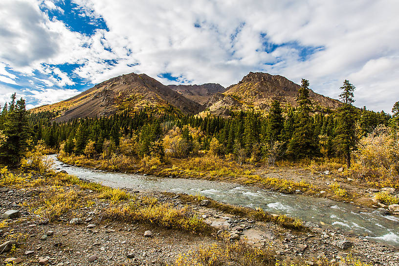 Igloo Creek From Denali National Park in Alaska.