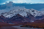 Mountain at dusk From Denali National Park in Alaska.