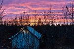 Sunset over USFWS sheefish camp From the Selawik River in Alaska.