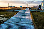 Frosty roadway in Selawik From Selawik in Alaska.