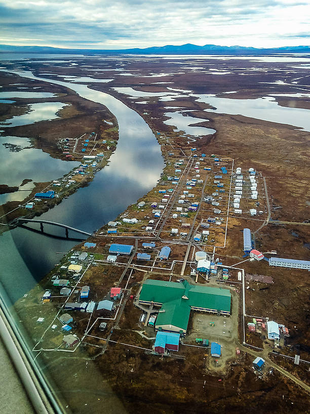 Selawik from the air From Selawik in Alaska.