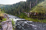 Upper Mesa Falls From the Henry's Fork of the Snake River in Idaho.