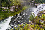 Upper Mesa Falls From the Henry's Fork of the Snake River in Idaho.