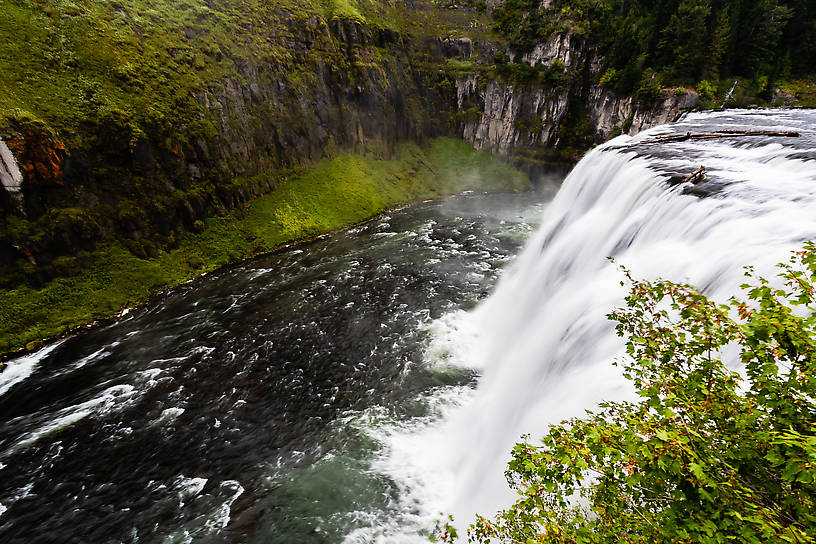 Upper Mesa Falls on the Henry's Fork of the Snake River From the Henry's Fork of the Snake River in Idaho.