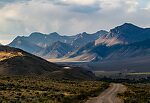 Road leading through the sagebrush BLM land down toward the public access on the Big Lost River. From the Big Lost River in Idaho.