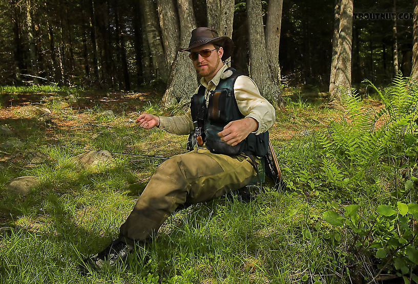 Here I'm tying on a fly in the middle of a warm summer day.  Despite the conditions, the trout responded well. From the Bois Brule River in Wisconsin.