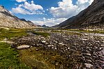 Inlet to Upper Titcomb Lake From Titcomb Basin in Wyoming.