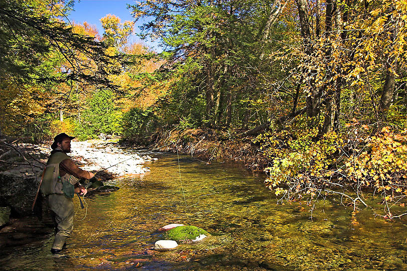 Unsuccessfully trying to find a brookie.  Maybe it would help if I was looking at the fly. From the Mystery Creek # 23 in New York.