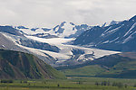 The Gulkana Glacier is an iconic landmark for north-bound travelers (or, I suppose, south-bound travelers looking north) on the Richardson Highway.  Thankfully, its silty runoff drains not into the Gulkana River drainage but into Phelan Creek in the Yukon drainage instead. From Richardson Highway near Summit Lake in Alaska.