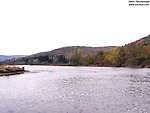 Here's a large, famous Eastern trout stream during a weekend of slow fishing in the fall. From the West Branch of the Delaware River in New York.