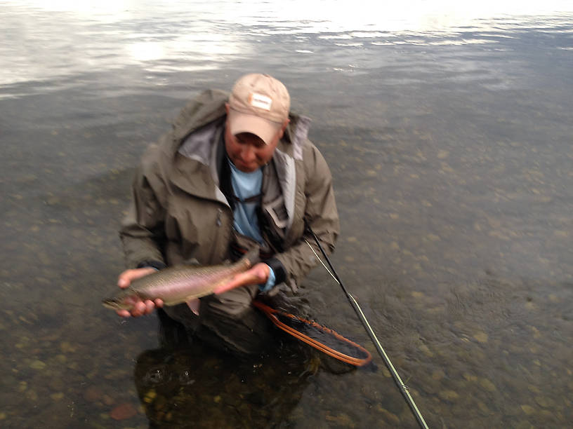 My partner with a hot 18" rainbow