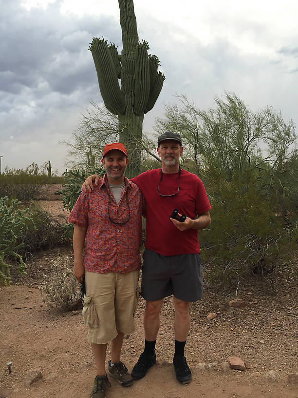 Here we are before the trip at the botannical garden in Phoenix.