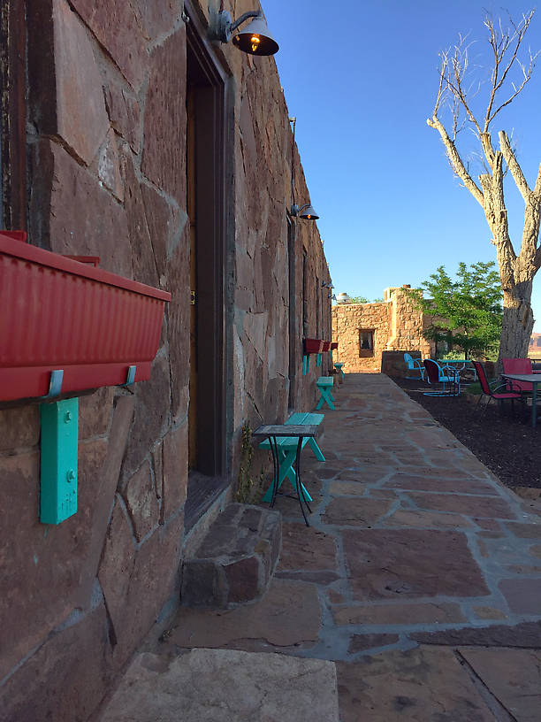 Then the lap of luxury.  An old desert motel, with a real bed!  And a shower.  