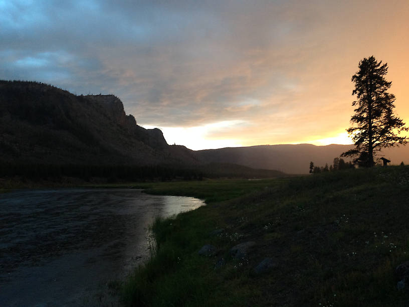 Waiting for the evening rise--if the wind and rain allow one...