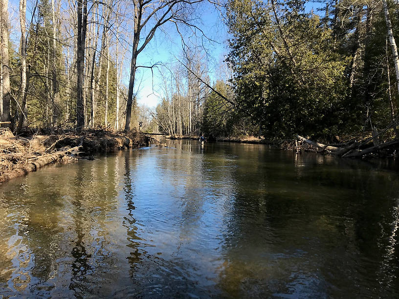 Working the confluence of a creek