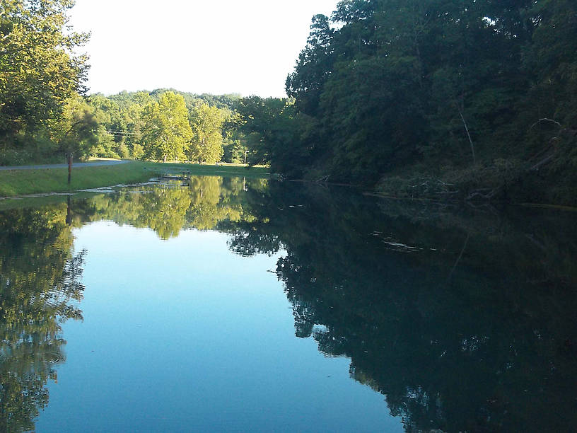 A spring-fed pond in Montauk State Park