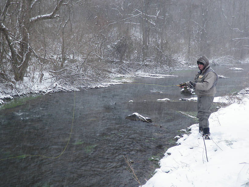 Rick working on some fish.