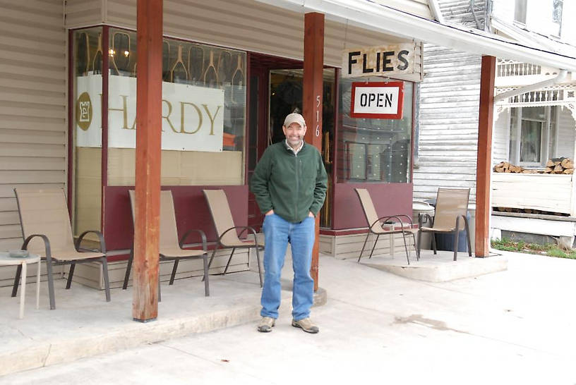 This is the B&B Fly shop where we camped out, The Feathered Hook...Nice collection of cane rods and a guy that has a shop out back where he makes rods. Eric wanted to buy a used rod that was going for $1,100 and I almost bought another Hardy.