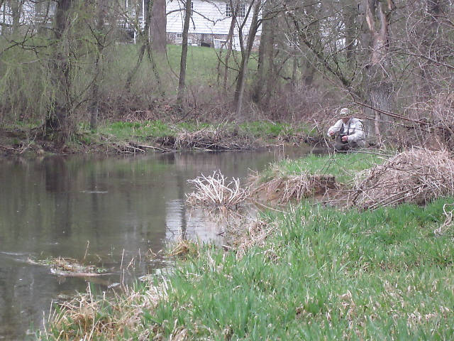 Eric showing me how you fish to these trout on the Letort.