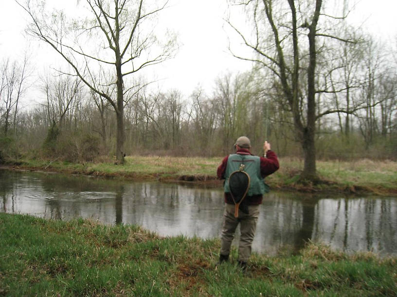 A classic Letort picture..."In the Ring of the Rise"...When I got buck fever and pulled the fly away from this brute I turned to see Eric taking a walk talking to himself! :) He would of pushed me in if it wasn't the Letort. Sorry my friend...Too much tea at breakfast...That's my story and I'm sticking to it. ;)