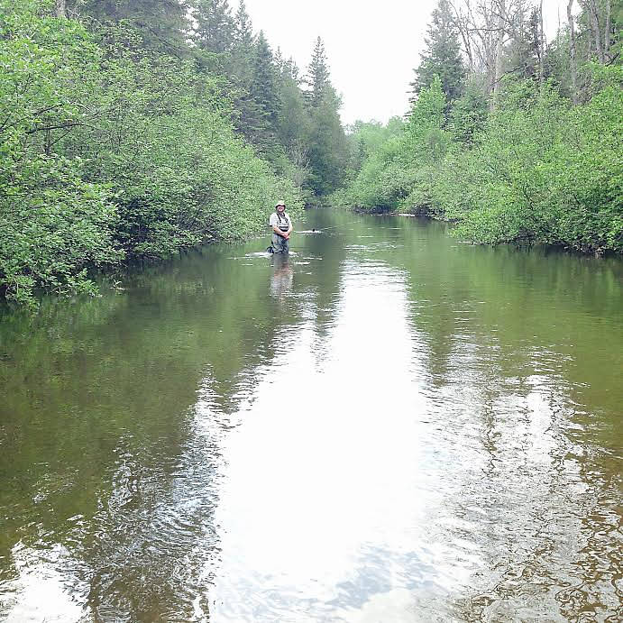 Me on one of my very most favorite stretches of trout water of my life...