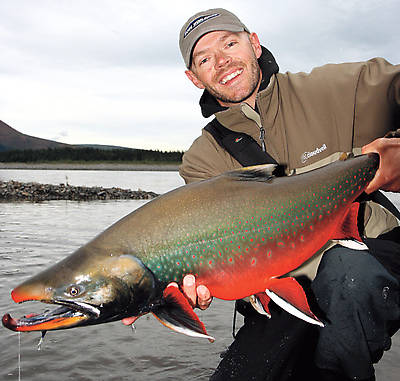 This is a photo from the Wulik River and is the worlds record Dolly at 27.7 pounds