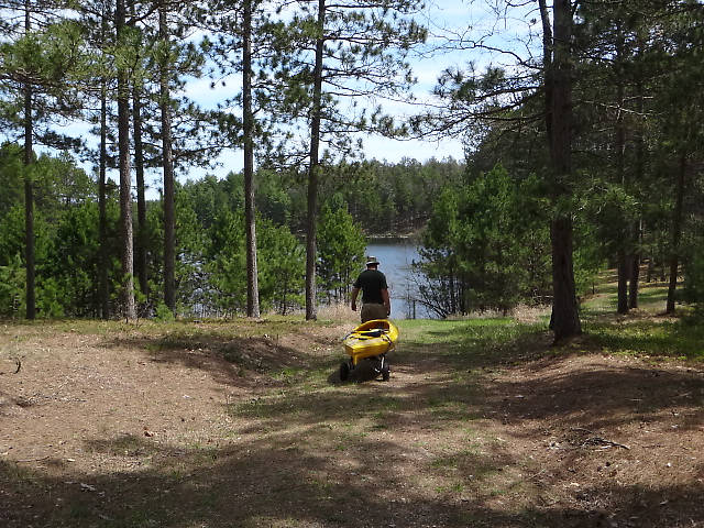 Hauling it to the Pond