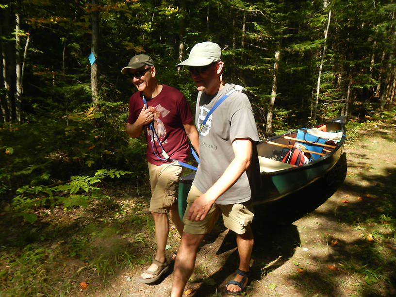 MULE TEAM SIX!!! Huffing and puffing our way to Reid Lake (a.k.a., three middle-aged men pretending we are boys)