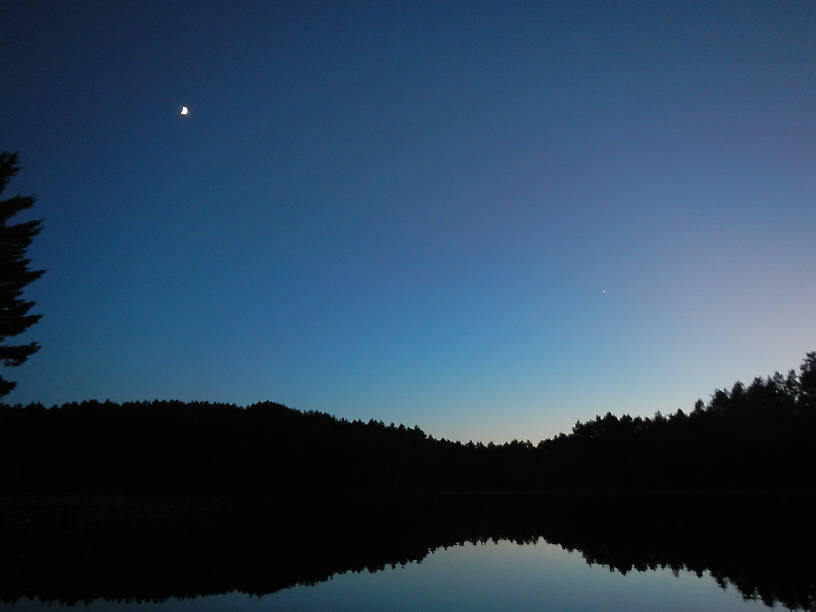 Venus and the Moon guiding me back to the launch