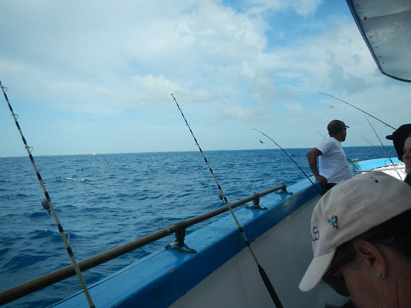 A couple of very nice older girls sat to my right...and they caught fish too, nearly showed me up!