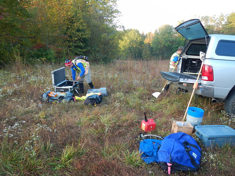 Getting the gear together in the morning