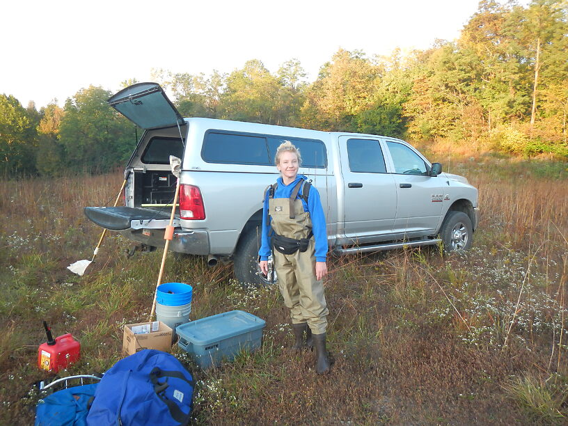 Lauren, our Environmental Scientist, looking fresh and beautiful before she goes out and gets all dirty & sweaty & etc. in the field