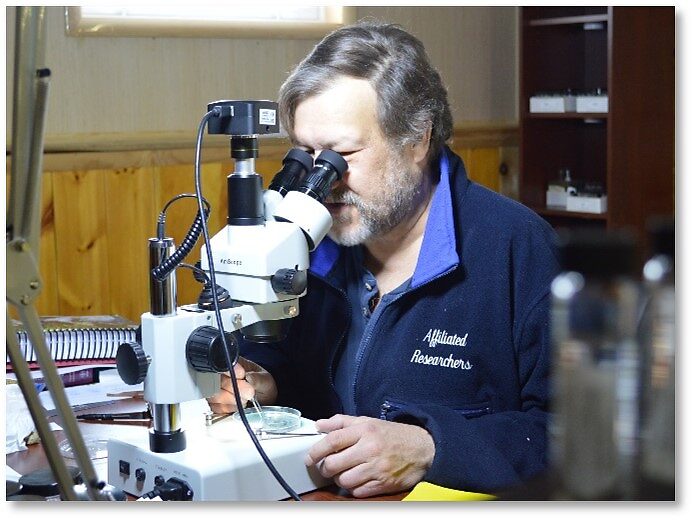 How they ended up that way...yours truly refamiliarizing himself with aquatic entomology! (Ah, like riding a bicycle!)