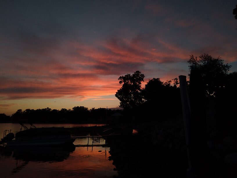 Sunset over Cooley Lake from Joe's dock