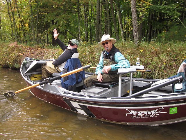 The Guru's of the PM...Doug there with the pipe is a retired Luthern minister and a long time friend of Carl Richards. His wife proof-read some of the manuscript for "Fly Fishing Strategy". Carl was their family's dentist...