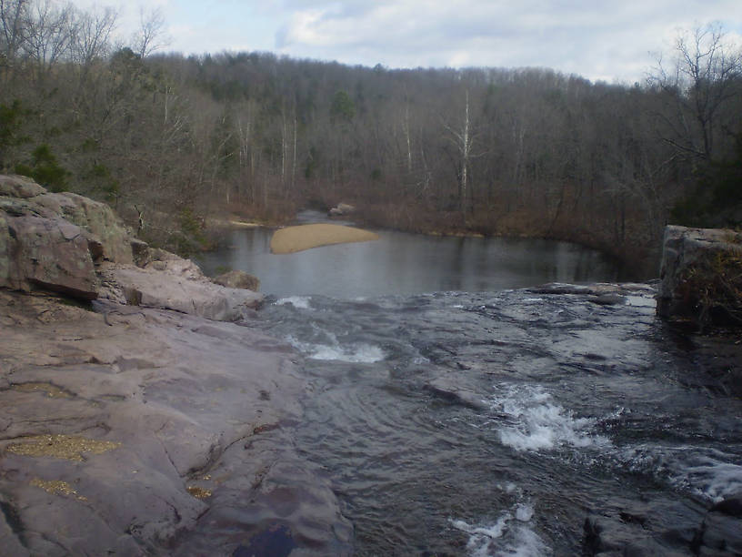 A view from the top of the falls