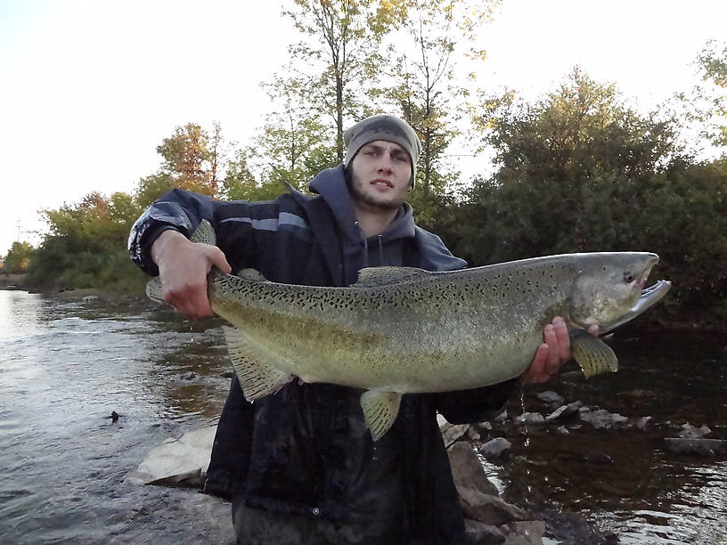 Client Mathew A. with his first ever Chinook Salmon.